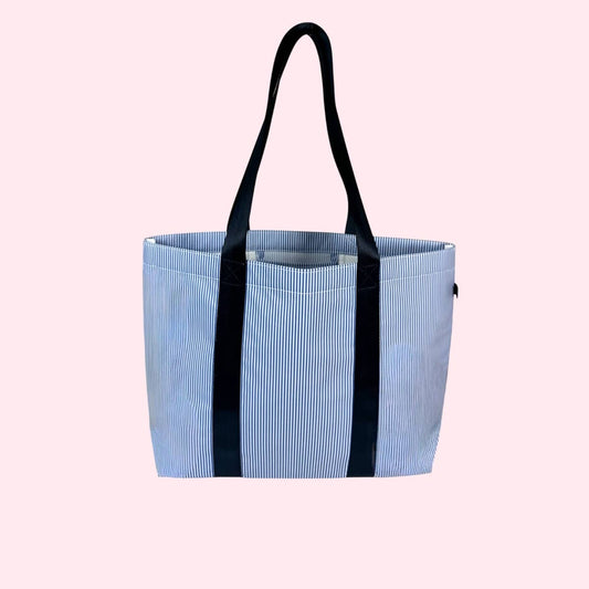 Navy Stripe Tote